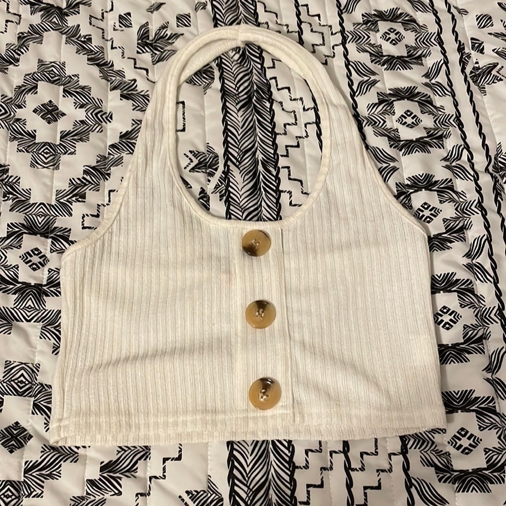 Brand New White Halter Crop Top